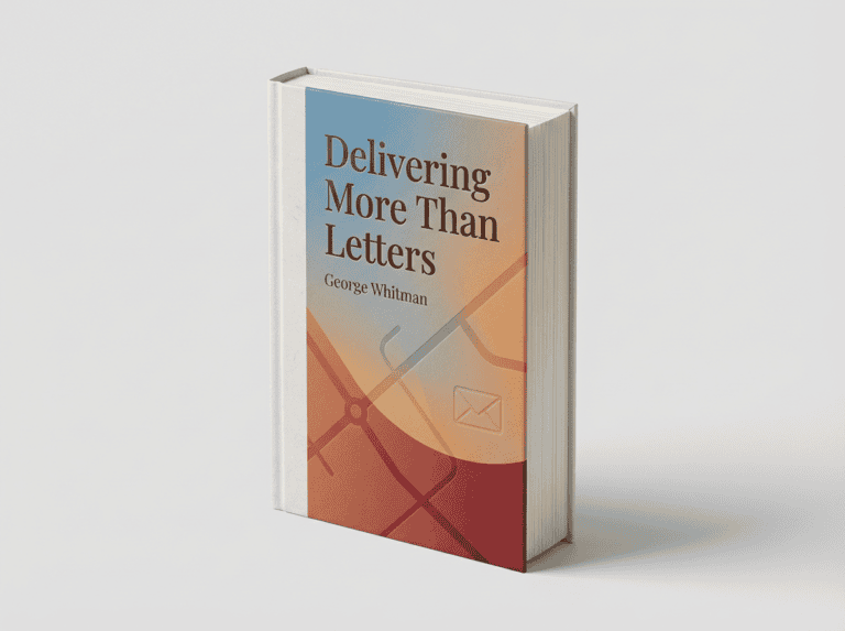 Book titled "Delivering More Than Letters" by George Whitman on a plain background.