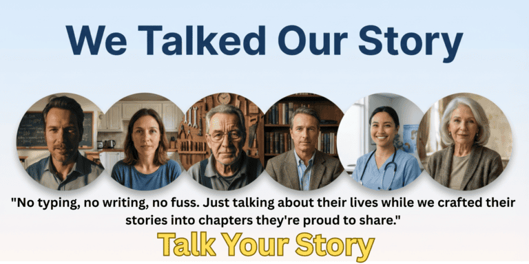 Group of diverse people sharing their stories in a community setting.