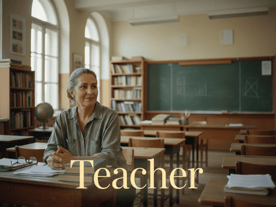 Teacher engaging in storytelling workshop in classroom setting.