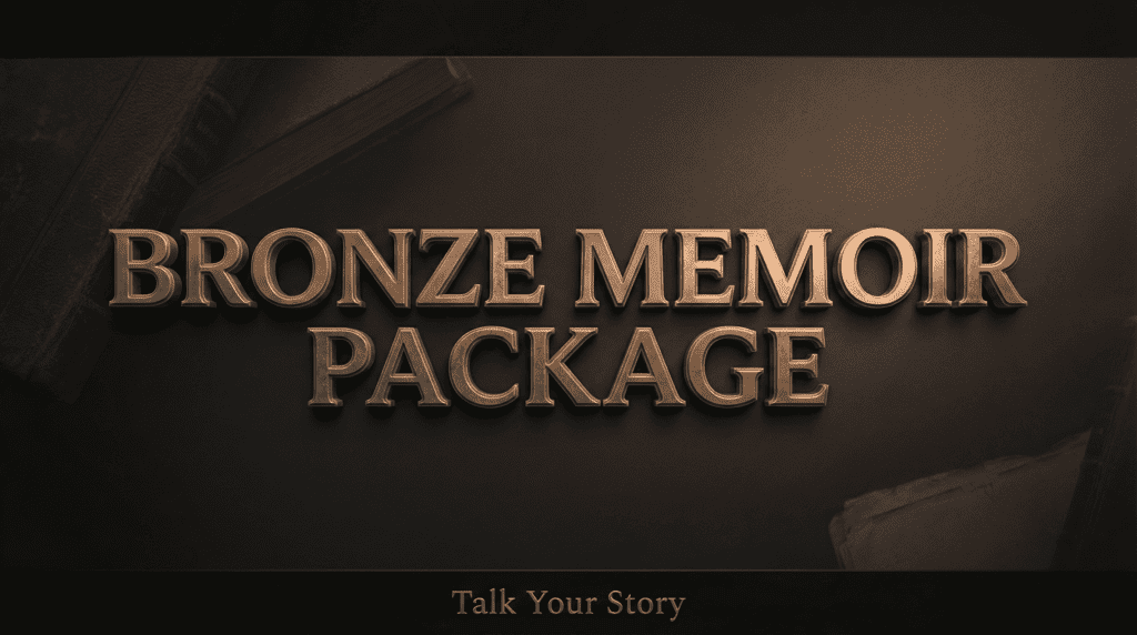 Bronze memoir package for storytelling and personal reflection.