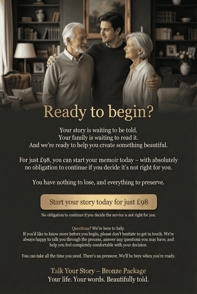 Elderly couple with caregiver, sharing a heartfelt moment at home.